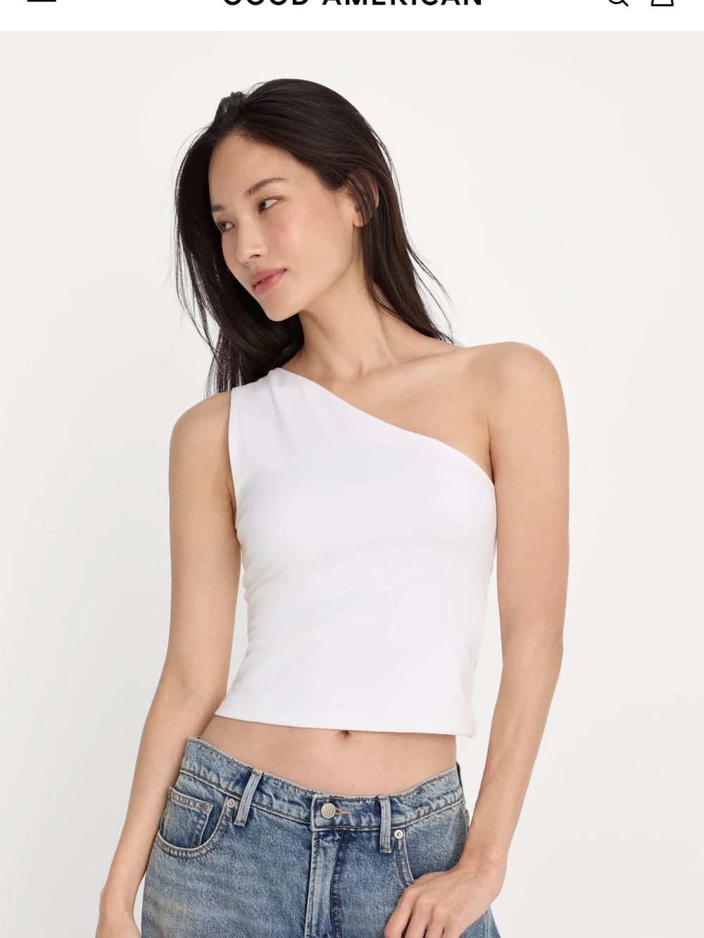Good American Super Stretch one shoulder tank - Picture 3 of 8